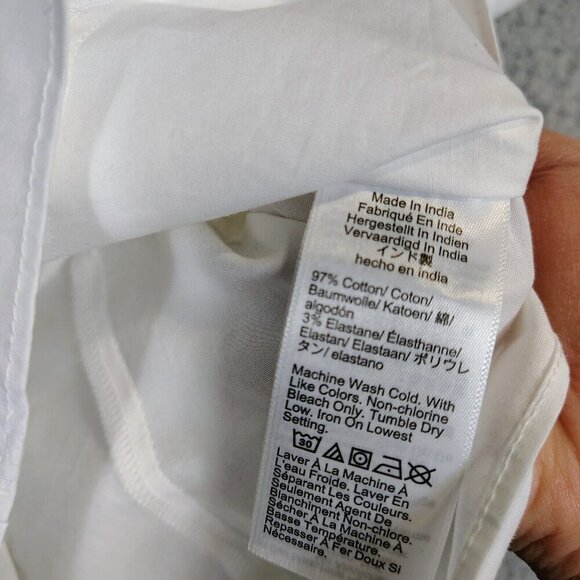 J.Crew Cecily Top Women's 00 White Voluminous Sleeve Cropped Blouse Preppy NWT - Picture 7 of 12